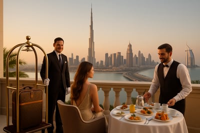 Luxury Dubai travel experiences, featuring iconic cityscape and exclusive services