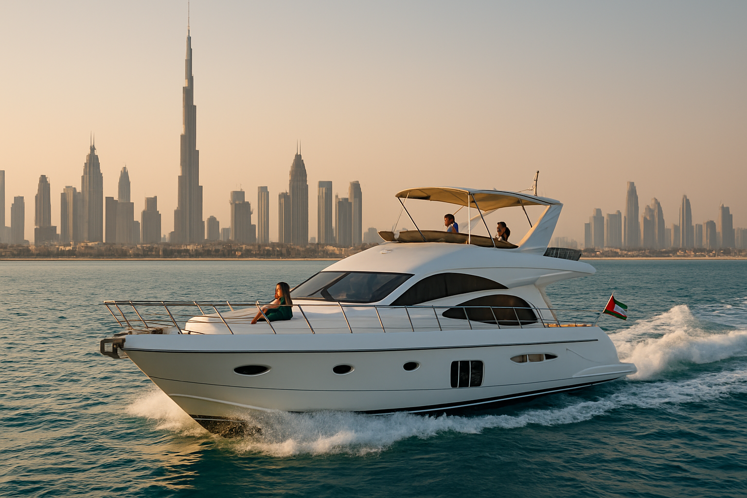 Private yacht cruise on the Arabian Gulf in Dubai